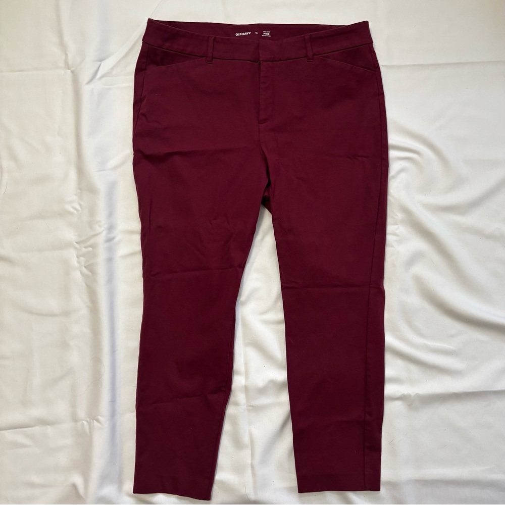 Old Navy Deep Red Pixie Pants